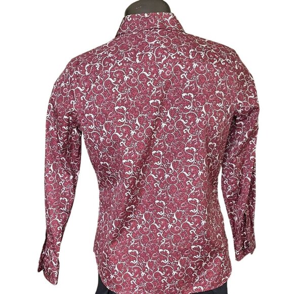 Mens Eddie Bauer Button Down Dress Shirt Floral Top Size L Wrinkle Resistant u - Picture 2 of 11